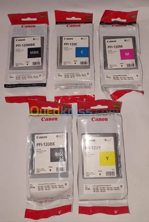 PACK CARTOUCHES CANON ORIGINALE PFI-120 - TM300 -  TM305 ...