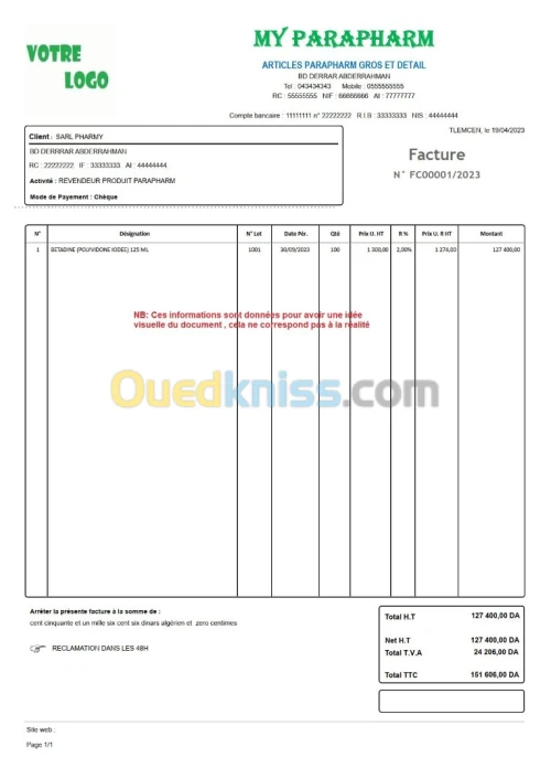 GESTION PARAPHARM PRO