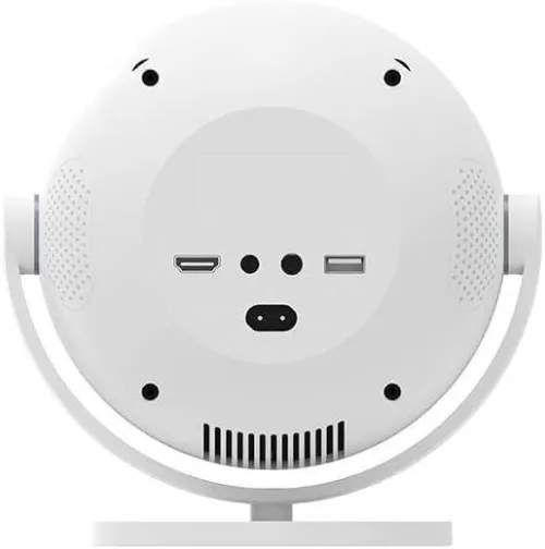 Borregoo Smart10 Portable Projector with 360 Degree Rotation, 4K Support, 220 Lumens, Auto Keystone, WiFi, Bluetooth, Built-in Apps, Android 11 Compatible, White