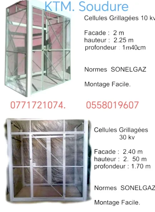 Cellules Grillagées 30kv et 10 kv