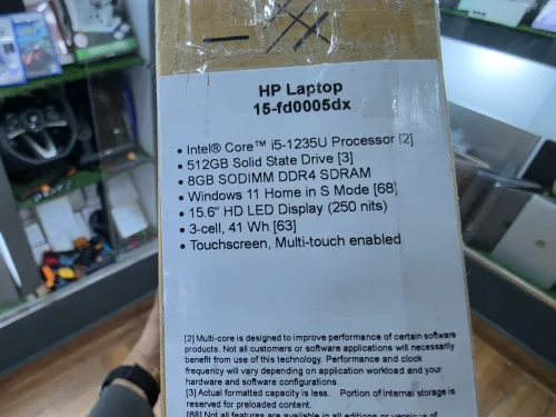 HP Laptop 15" Écran Tactile i5 12th 8GB 512GB Neuf