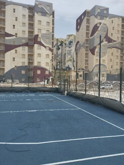 تغطيت الملاعب air de jeux piste d'athlétisme, terrain de sport matico, acrylique, gomme epdm