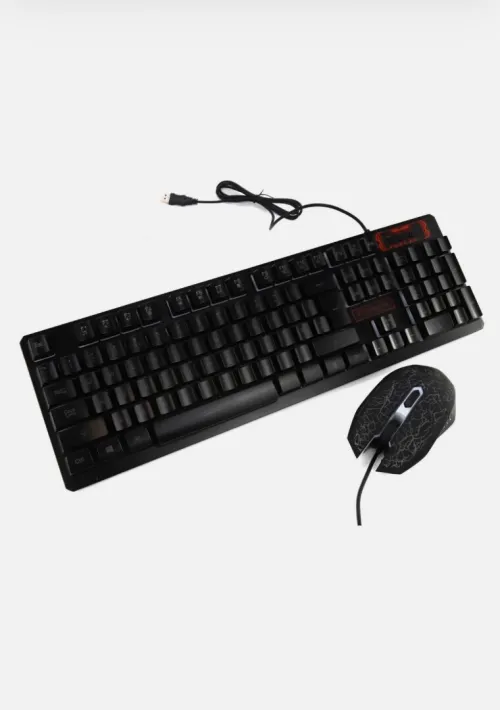 K13 RGB LED Rétroéclairé USB Clavier Gaming & Optique 2400 Dpi Souris Ensemble