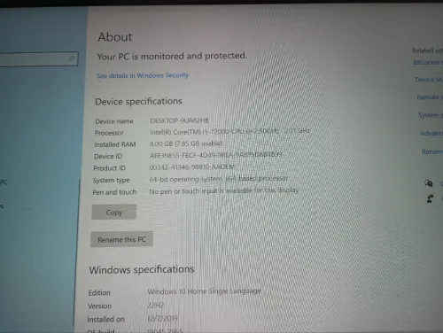Lenovo X1 carbon i5-7gen 