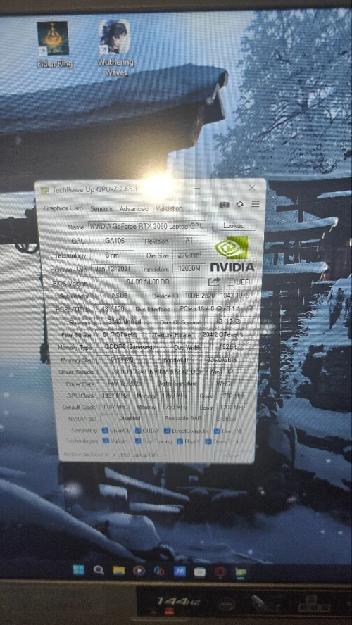 LAPTOP GAMING ASUS ROG STRIX 17" RTX 3060