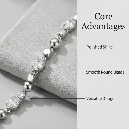 Silver Bead Bracelet