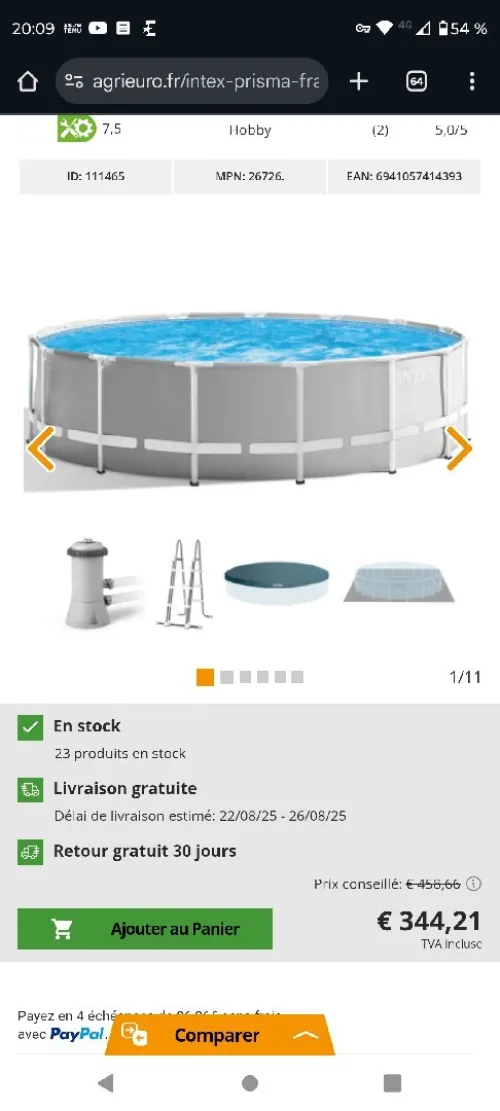 PISCINE INTEX 