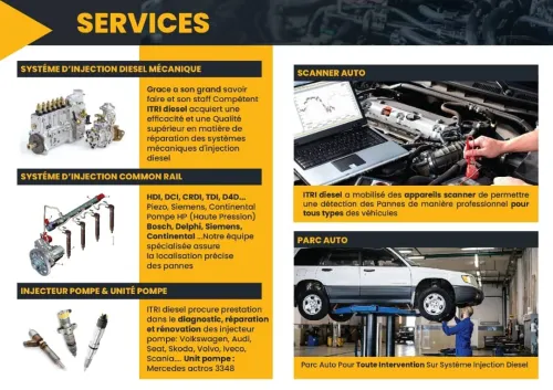 offer  de services de reparation des system injection diesel