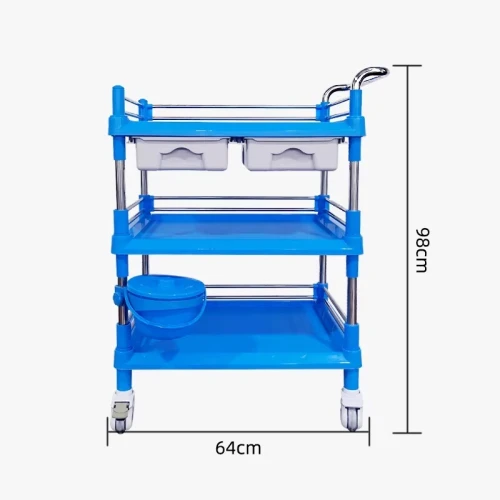 Chariot  en Acier Inoxydable avec Tiroir & Poubelle / 80X48X86Cm, 80 * 48 * 86cm