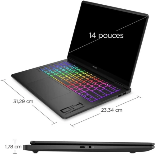 (vendu) HP OMEN 14-FB0131NF ULTRA 9-185H 32Go DDR5 1TB SSD RTX 4060 8Go 14" 2.8K OLED WIN 11