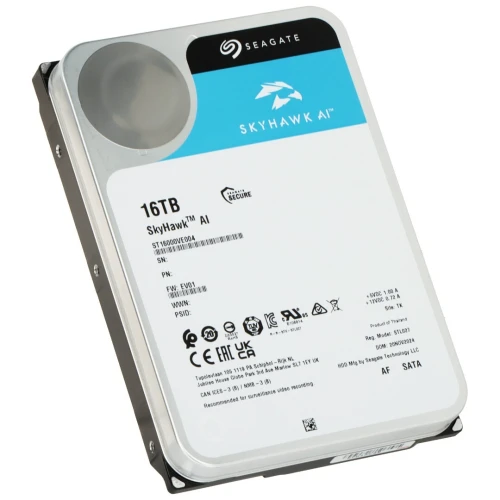 DISQUE DUR CAMERA SURVEILLANCE DVR 16TB SEAGATE SKYHAWK AI