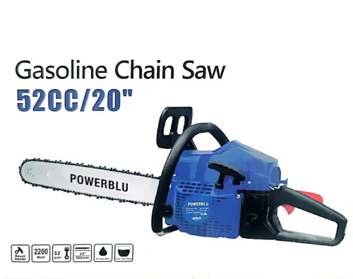 منشار بنزين Powerblu YAE2628 بسعة 52cc وطول 20 بوصة