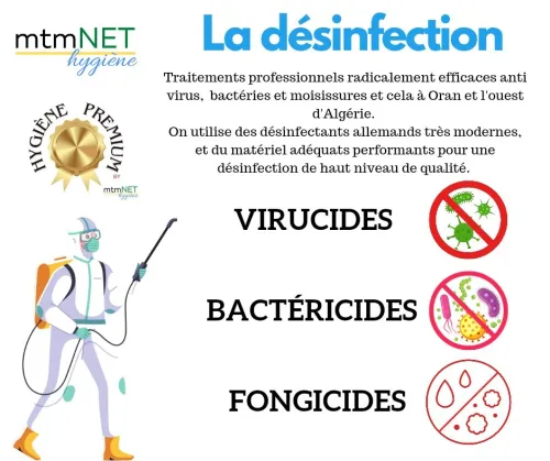 DÉSINFECTION des virus, bactéries et moisissures