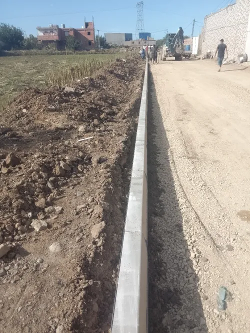 pose bordure carrelage caniveau pavés gabionnage béton imprimé