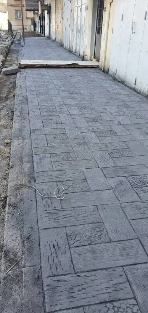 pose bordure carrelage caniveau pavés gabionnage béton imprimé