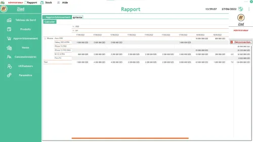 Logiciel de gestion de stock commercial 