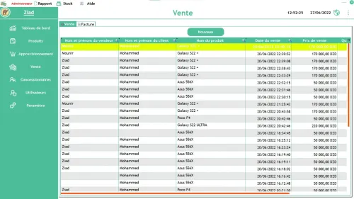 Logiciel de gestion de stock commercial 