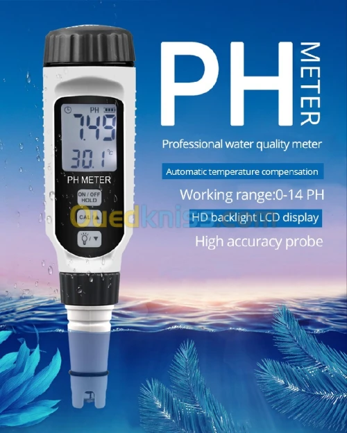 SMART SENSOR Testeur PH Qualité de l'eau portable 