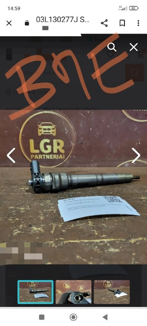 INJECTEUR  PASSAT GOLF 03L130277J