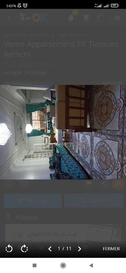 Vente Appartement F6 Tlemcen Remchi