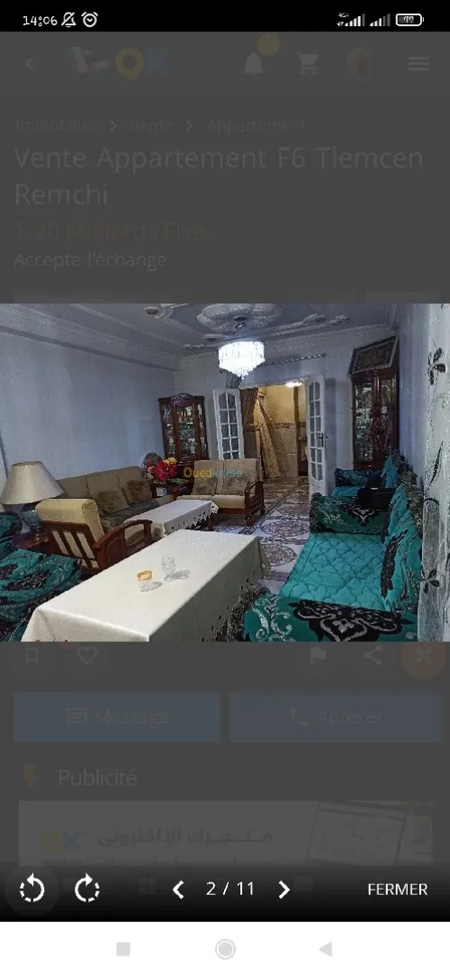 Vente Appartement F6 Tlemcen Remchi
