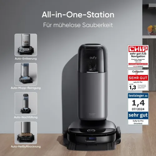 eufy S1 Pro Aspirateur Robot Laveur avec station