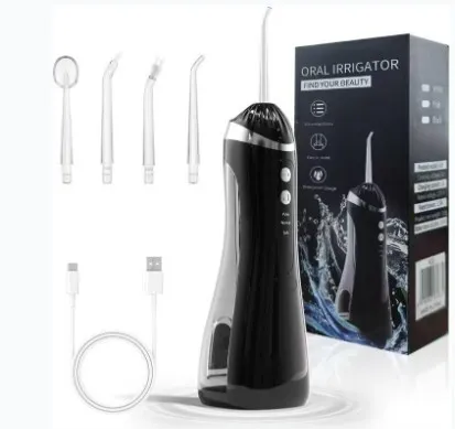 Hydropulseur Dentaire Sans Fil Jet Dentaire Portable à 3 Modes et 4 Buses - جهاز تنظيف الأسنان واللثة المائي
