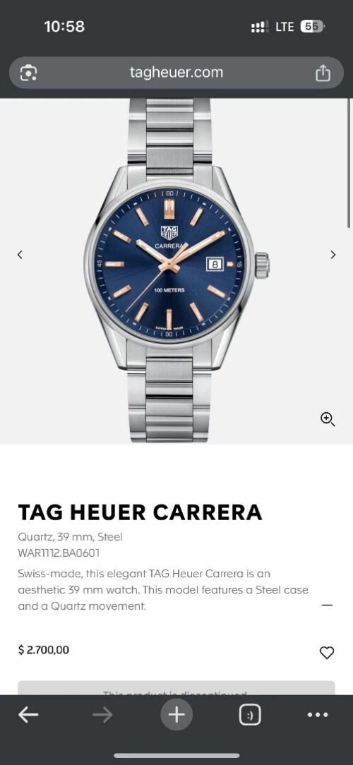 Montres Tag Heuer original