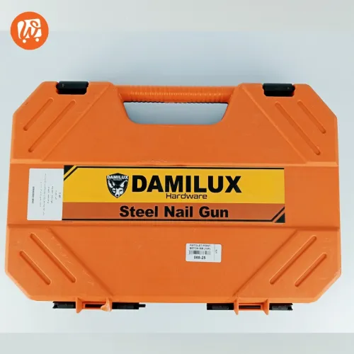 Kit de pistolet à clous en acier avec 100 pièces de clous longueur 43 mm avec coffret DAMILUX