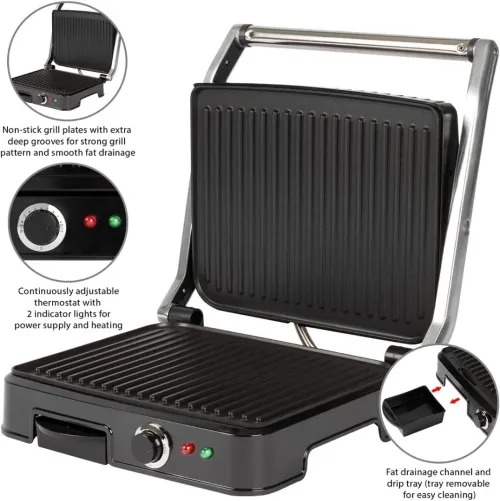 Panineuse & Grill de viande multifonction Bomann