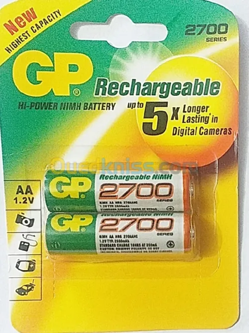  piles rechargeables 2700 haut capacité  