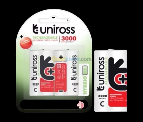 Uniross Pile Rechargeable 2 R14 Uniross 3000Mah 