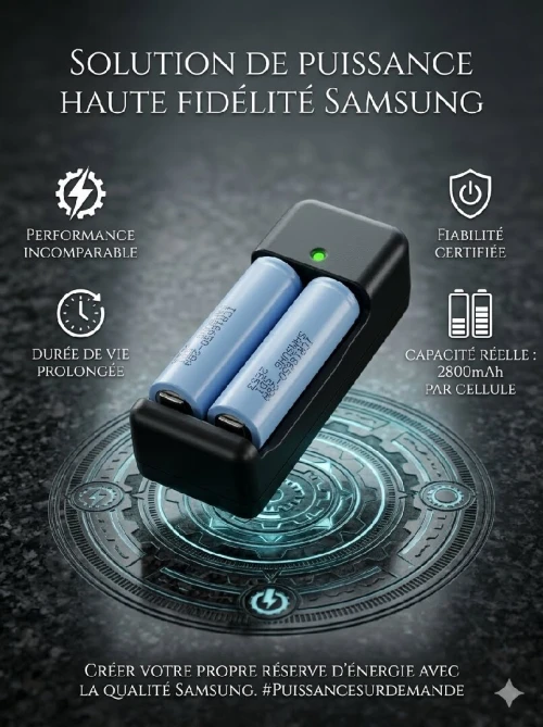 Chargeur de  piles  lithium 18650 #chicha#