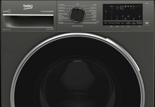 Lave linge BEKO 8kg/1200trs A+++ Pro-smart Inverter Gris Manhattan