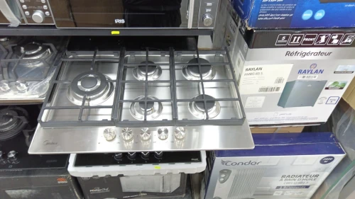 PROMO PLAQUE DE CUISSON MIDEA INOX 5 FEUX-FONTE WOK-TABOUNA THERMOCOUPLE