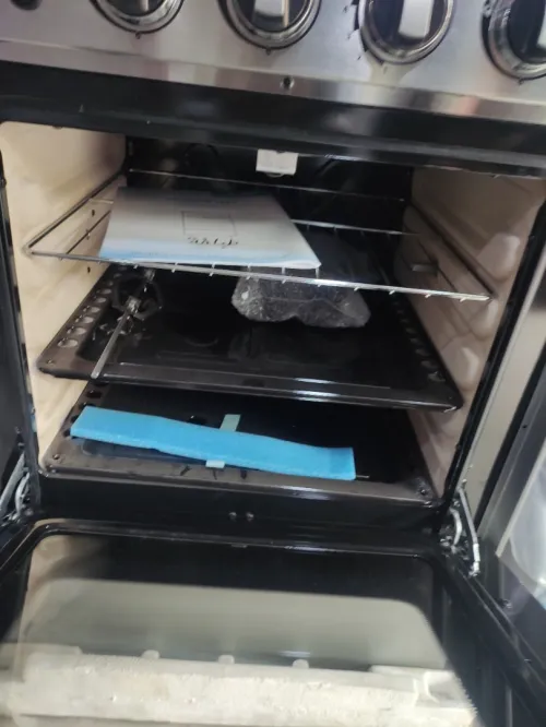promo cuisinière midea inox 4 feux ventilé 