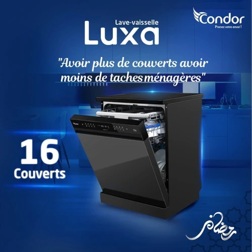 promo lave-vaisselle condor luxa 16 couvert 9 programme inverter NOIR edition