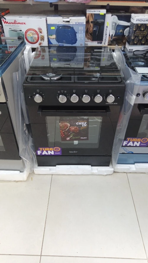 promo cuisinière maxtor Noir 4 feux ventilé Hammer wok tabouna fonte 