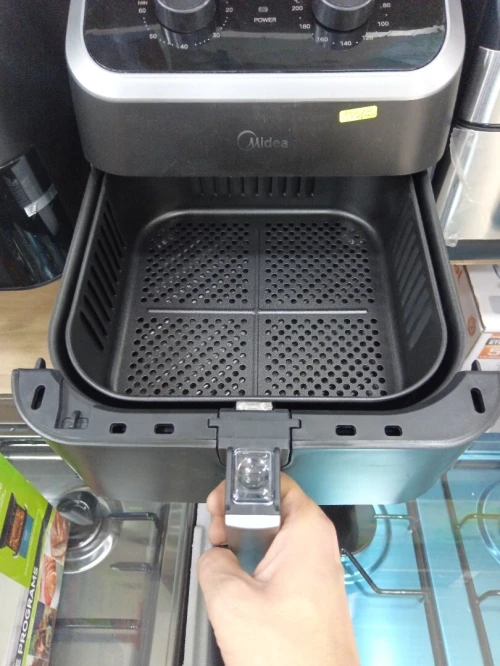 SUPER PROMO AIR FRYER MIDEA 9 LITRE NOIR AVEC DEUX BOUTON RÉGLABLE TEMPÉRATURE ET MINUTERIE