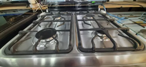 PROMOTION CUISINIERE BLEU MONDE INOX GAZ/GAZ VENTILE 