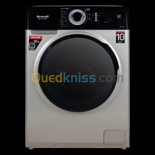 PROMOTION MACHINE A LAVER BRANDT 10.5KG 1400TR INVERTER A VAPEUR BAM104QVSBL