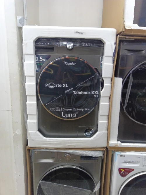 PROMO MACHINE À LAVER CONDOR LUNA GRIS 10.5 KG NEO INVERTER A+++ 10 ANS VAPEUR  DE GARANTIE