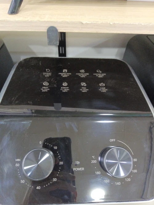 SUPER PROMO AIR FRYER MIDEA 9 LITRE NOIR AVEC DEUX BOUTON RÉGLABLE TEMPÉRATURE ET MINUTERIE