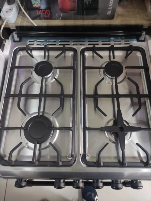 promo cuisinière Bleu-monde inox-fonte 4feux VENTILÉ