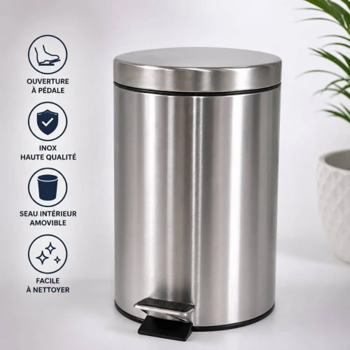 Bac à déchet en Inox avec Pédale