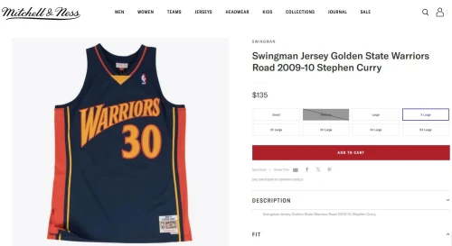 Maillot NBA Golden State Warriors Road 2009-10 Stephen Curry jersey Mitchell & Ness