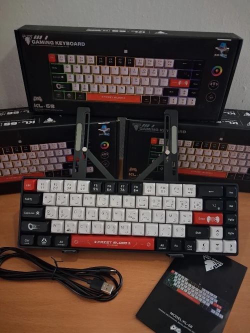 Clavier JEDEL kl68 mecanique bleu switch