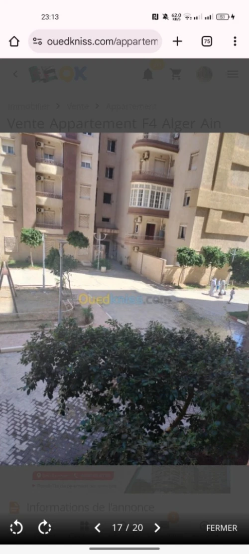 Vente Appartement F4 Alger Ain taya