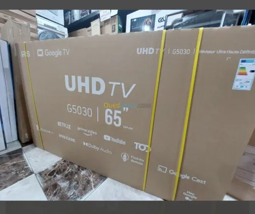 تلفاز ايريس 65بوس قوقل تيفي uhd 4K hdr10pro تلكموند فوكال