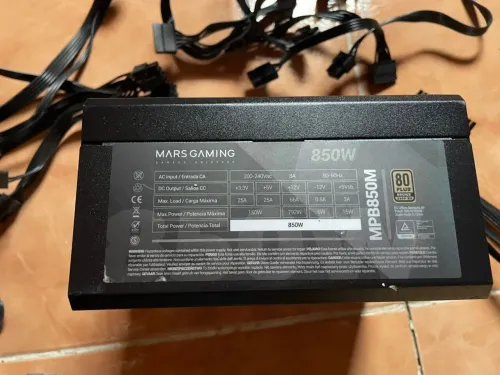 Alimentation 850W  Mars Gaming Full modulaire  80+ Bronze